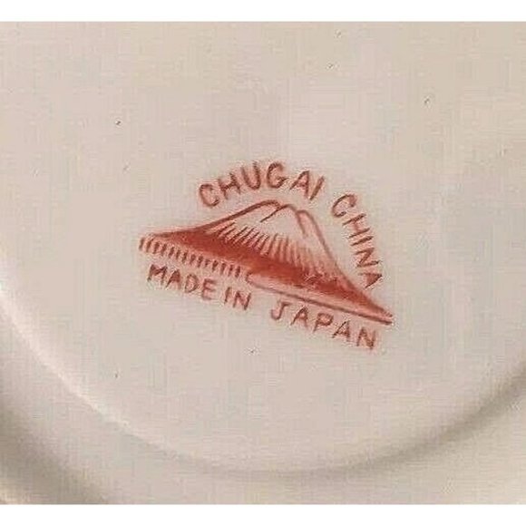 Teacup & Saucer Chugai China Hand Painted Roses & Leaves Vintage Japan - Picture 4 of 4